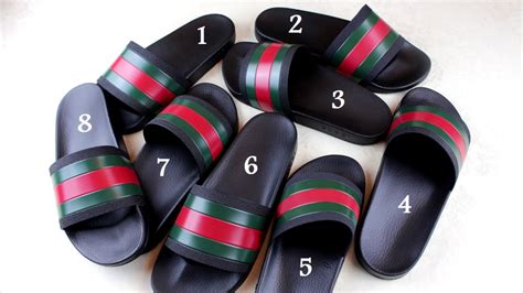 fake gucci flip flop vs real|Gucci slides are they real.